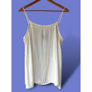 Gap Women's Camisole Top | Adjustable | Size Small | Lattice Detail | White Boho